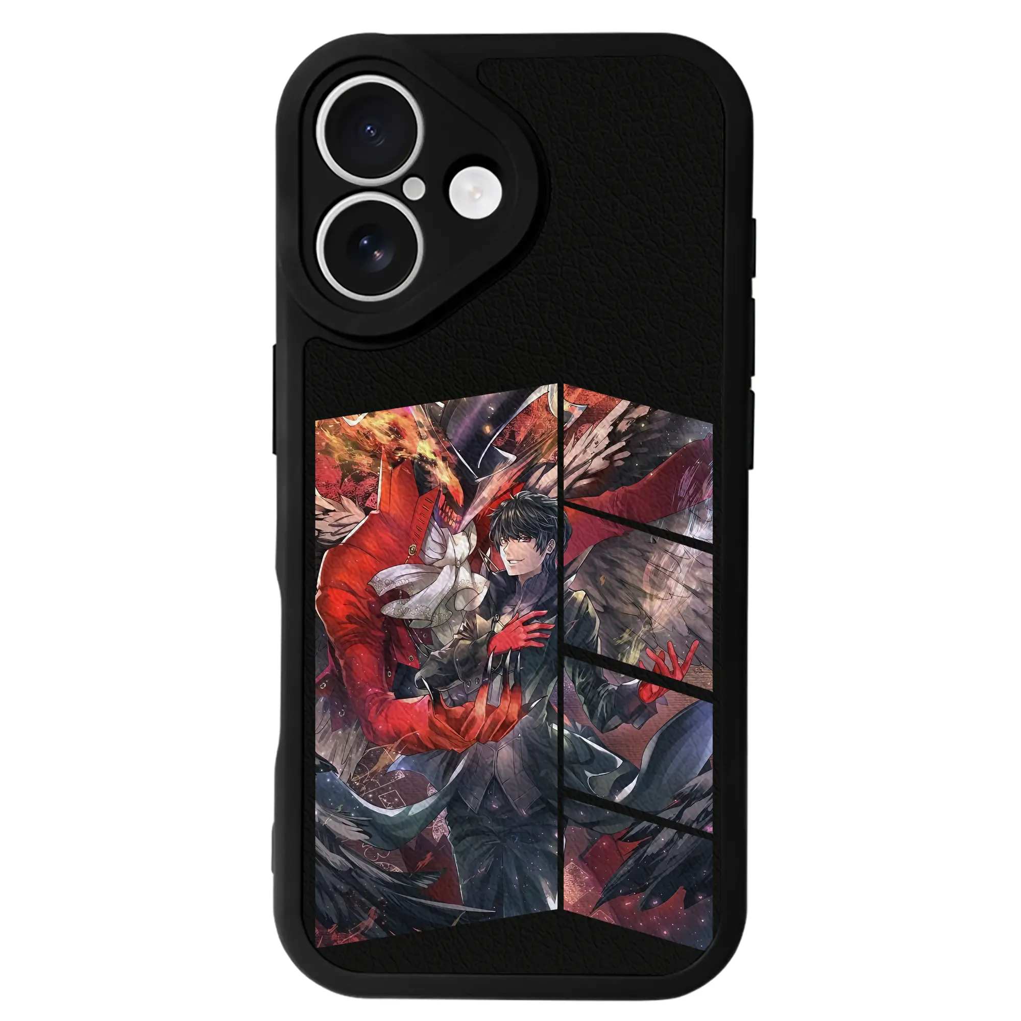 ペルソナ グッズ,主人公 - IPhone 16シリーズ対応 ・ シリコンスマホケース ・ レザー調 ・ 高精度フィット ・ 耐衝撃 ・ ワイヤレス充電対応 ・ 精密カット